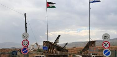 Puente de Allenby en la frontera entre Jordania y Cisjordania ocupada por Israel