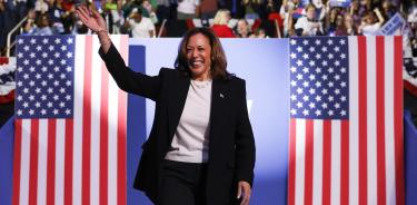 Kamala Harris en un mitin de campaña en el Bojangles Arena en Charlotte, Carolina del Norte