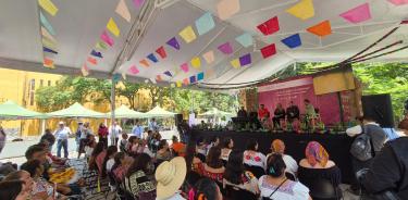 la ceremonia en el Centro Cultural Los Pinos.