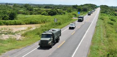 Un contingente de 600 elementos del Ejército Mexicano llegaron a Culiacán para reforzar la seguridad/