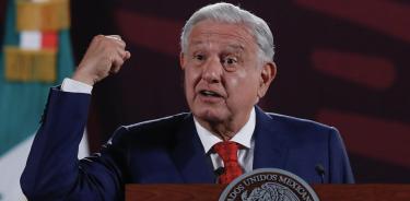 El presidente Andrés Manuel López Obrador, durante su conferencia de prensa matutina en Palacio Nacional. EFE