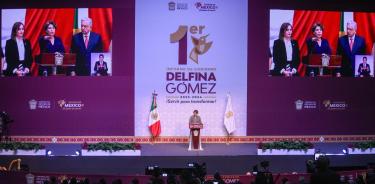 Delfina Gómez Álvarez, Gobernadora del Estado de México, al rendir su Primer Informe de Gobierno/CUARTOSCURO/