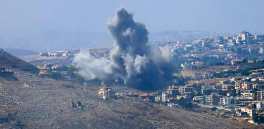 Bombardeo israelí sobre la localidad de Marjayoun, en el sur de Líbano