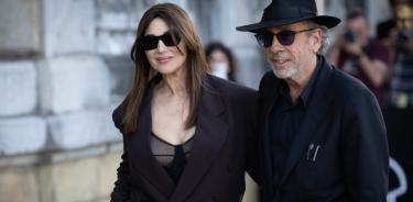 Mónica Bellucci y Tim Burton en San Sebastián.