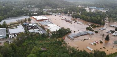 Anundaciones en Ashville, Carolina del Norte, epicentro de la tragedia causada por el huracán Helene