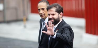 Gabriel Boric, presidente de Chile su llegada a la Cámara de diputados para la toma de protesta de Claudia Sheinbaum Pardo