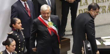 El presidente Andrés Manuel López Obrador en su último día como presidente de México