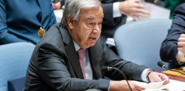 El secretario general de la ONU, Antonio Guterres, este miércoles en el Consejo de Seguridad de la ONU