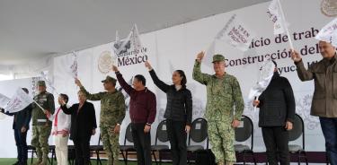 La Presidenta de México, Claudia Sheinbaum dio el banderazo de inicio de los trabajos preliminares para la construcción del tren México-Pachuca.