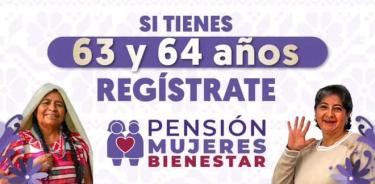 La pensión entregará a las mujeres de 60 a 64 años un apoyo económico de tres mil pesos bimestrales.