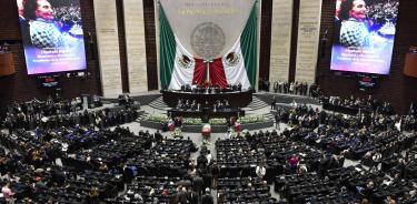 Ifigenia Martínez y Hernández, presidenta de la Mesa Directiva de la Cámara de Diputados, recibe homenaje de cuerpo presenter tras su fallecimiento, el sábado.