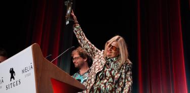 Veronika Franz y Severin Fiala, al recibir su premio.