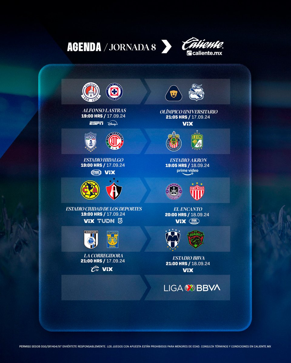 Liga MX Fechas, partidos y horarios de la jornada 8 del Apertura 2024